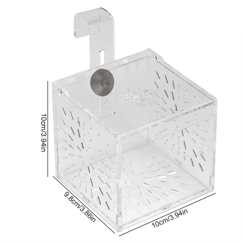 Tnfeeon Fish Separation Breeder Box, Acrylic Transparent Fish Breeding Isolation Box Aquarium Hatchery Incubator Holder(A-10x10x10cm) - Image 3
